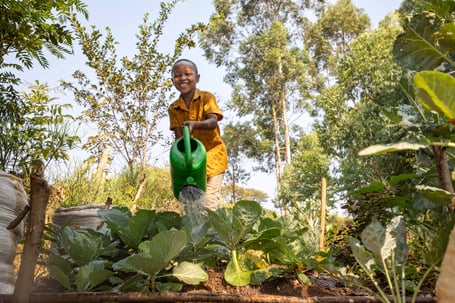 The training and tools Dinah received through World Vision’s THRIVE approach helped her family to increase their harvests and their income.
