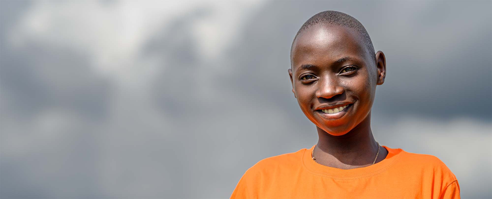 Portrait of a young teenage girl in Rwanda. 