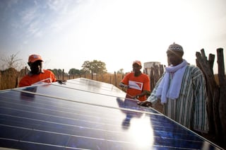 Solar Panels with Community Member