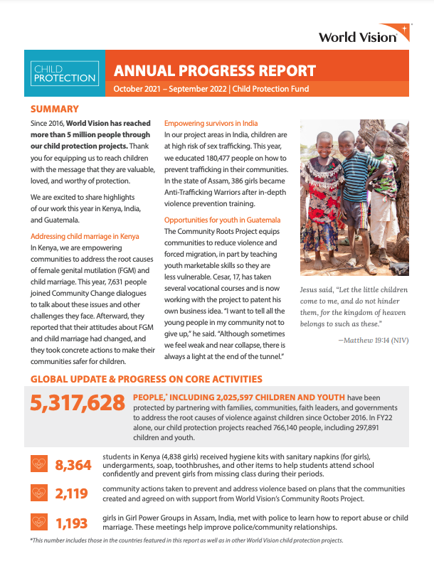 2022 Annual Report - Child Protection 