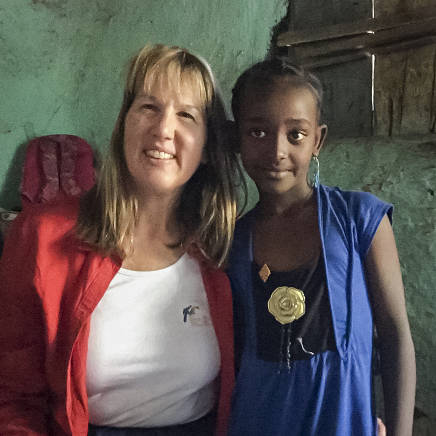 Diana Weber with sponsored child