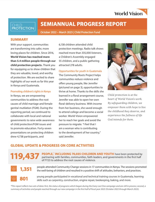 2023 Semi-Annual Report – Child Protection