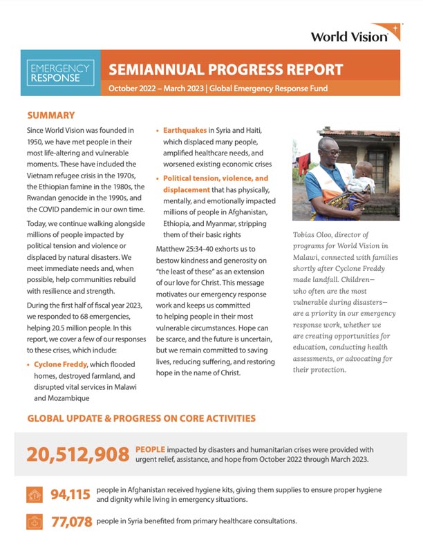 2023 Semi-Annual Report – Global Emergency Response